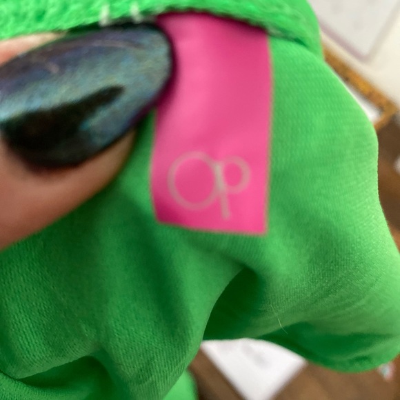 OP Ocean Pacific Bathing Suit Women Size Small Green White Polka Dot Two Piece - Picture 10 of 12